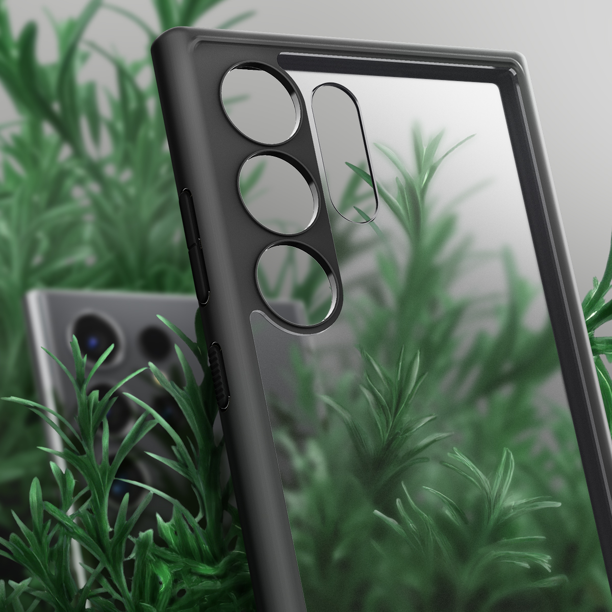 Etui Spigen Ultra Hybrid do Galaxy S24 Ultra, półprzezroczysto-czarne